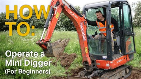 digging with a mini excavator|mini excavator controls run through.